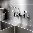 Thumbnail image #3 for Krowne Royal Series 14-806L Backsplash-Mount Commercial Faucet, 8-Inch Centers, 6-Inch Swing Spout, Low-Lead Case of 6
