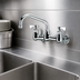 Thumbnail image #3 for Krowne Royal Series Backsplash-Mounted Commercial Faucet with 8-Inch Centers and 6-Inch Swing Spout