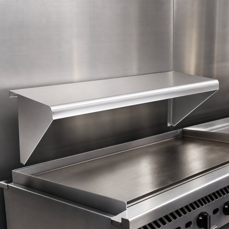 Product image #3 for Vulcan 60-Inch Stainless Steel Plate Rail Accessory for Griddles