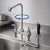 Thumbnail image #3 for T&S Brass B-1173 8-Inch Center Deck Mount Workboard Faucet with High-Rise Swivel Gooseneck, 2.2 GPM Aerator, and Side Spray