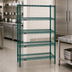 Thumbnail image #3 for Eagle Group Valu-Gard 5-Tier Stationary Wire Shelving Starter Unit, 42 x 18 x 74 Inches, Green Epoxy