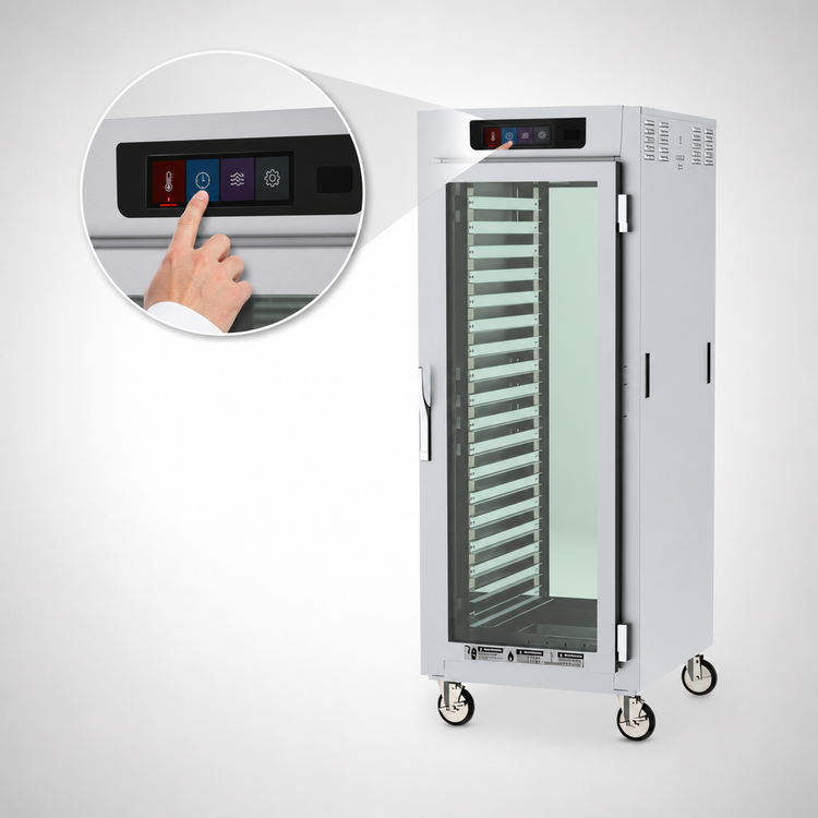 Product image #3 for Metro C5 8 Series Full-Height Pass-Thru Heated Holding Cabinet with Glass Doors and Lip-Load Slides
