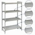 Thumbnail image #4 for Cambro Camshelving Premium 54-Inch x 18-Inch x 84-Inch 4-Shelf Vented and Solid Stationary Starter Unit