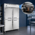 Thumbnail image #3 for Continental Refrigerator D2FNSAHD Designer Line Two-Section Standard Depth Reach-In Freezer with Half Solid Doors
