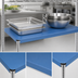 Thumbnail image #3 for Eagle Group QuadPlus 54 x 24 Inch Solid Blue Polymer Shelf Mat with MICROGARD Antimicrobial Protection and Chrome QuadTruss Frame