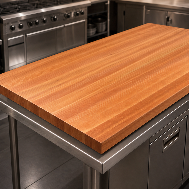Product image #3 for John Boos Boos Block American Cherry Edge Grain Kitchen Countertop, 84 x 42 x 3 Inches, Penetrating Oil Finish