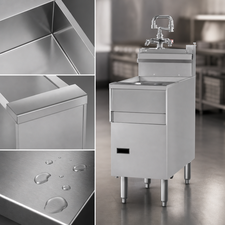 Product image #3 for Southbend NODR14 10-Gallon Stainless Steel Rinse Station with Faucet