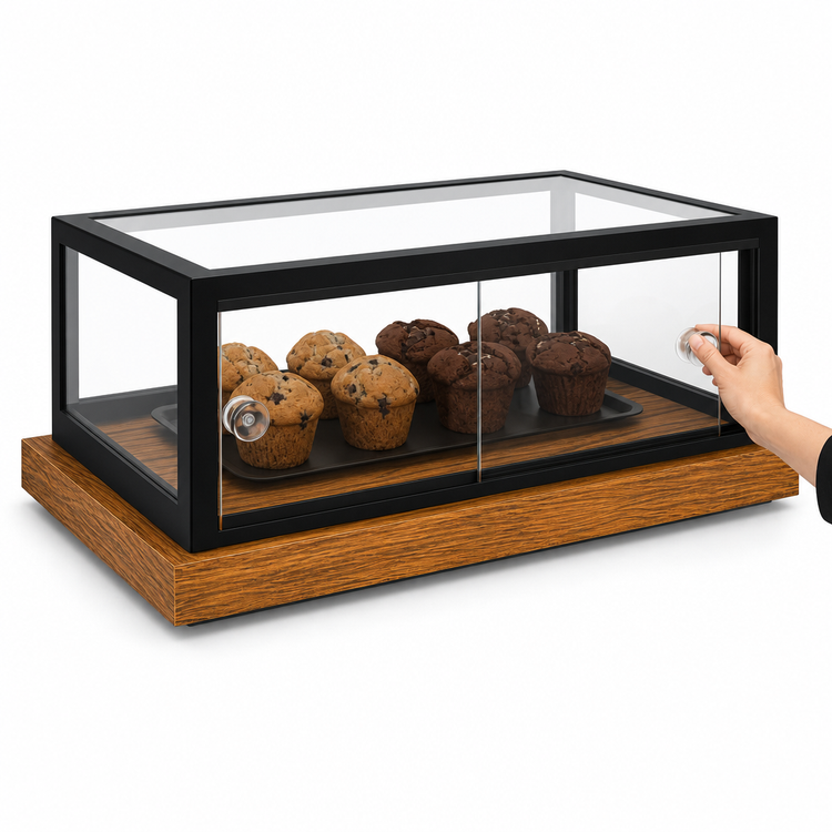 Product image #4 for KoolMore 20-Inch Countertop Muffin/Cake Bakery Display Case with Rear Sliding Glass Doors