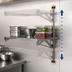Thumbnail image #3 for Eagle Group Adjustable Post Wire Wall Mount Prepackaged Mid Unit for 24-Inch Deep Shelves, 54-Inch Post, Stainless Steel