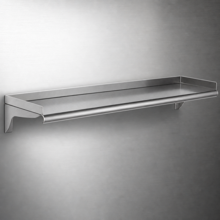Product image #3 for Eagle Group 36-Inch x 12-Inch Wall-Mounted Shelf, 16-Gauge Type 430 Stainless Steel