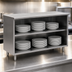 Thumbnail image #3 for Spec-Master Open Front Plate Cabinet, 48 x 18 Inches, Stainless Steel