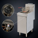 Thumbnail image #4 for Vulcan LG300 Free-Standing Gas Fryer, 15-1/2-Inch Wide, 35-40 lb Capacity, Millivolt Controls, Twin Baskets