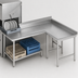 Thumbnail image #3 for Eagle Group Right-Hand Island Clean Dishtable, 60 x 60 Inches, 16/304 Stainless Steel