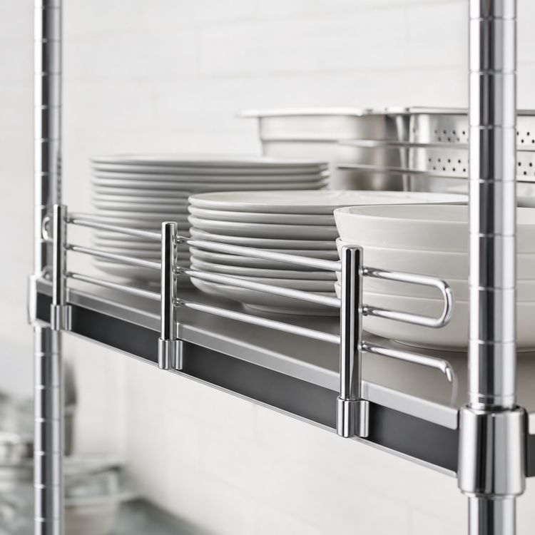Product image #3 for Metro Super Erecta 42-Inch Chrome Shelf Ledge for Solid Shelves