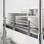 Thumbnail image #3 for Metro Super Erecta L42WC 42-Inch Chrome Shelf Ledge for Solid Shelves, 4-Inch High with Spring Clips Case of 6