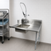 Thumbnail image #3 for BK Resources 26-Inch Straight Soiled Dish Table with 20 x 20 x 8 Pre-Rinse Sink, Right-to-Left Operation and Galvanized Legs