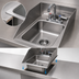 Thumbnail image #3 for Advance Tabco DI-1-10SP Drop-In Single-Compartment Stainless Steel Sink with Faucet and Drain