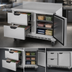 Thumbnail image #3 for Beverage-Air WTFD48AHC-2-FIP 48-Inch Two-Section Worktop Freezer with 2 Drawers and 1 Solid Door