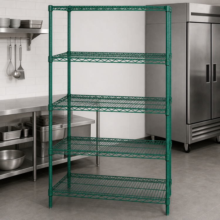 Product image #3 for Quantum 48"W x 30"D x 74"H Wire Shelving Starter Kit with 5 Shelves