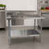 Thumbnail image #3 for BK Resources 60-Inch x 30-Inch Stainless Steel Sink Table with Left Prep Sink, Backsplash, and Undershelf