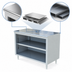 Thumbnail image #3 for Sapphire Manufacturing Stainless Steel Open-Front Enclosed Base Dish Cabinet with Adjustable Shelf, 24 x 24 x 36 Inches