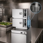 Thumbnail image #3 for Cleveland Range Classic Convection 24CSM 24-Inch Countertop Convection Steamer, 2 Compartments, 3 12 x 20 x 2-1/2-Inch Pans per Compartment