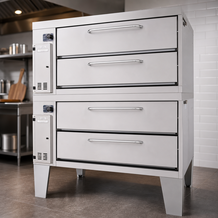 Product image #3 for Bakers Pride Super Deck Series Gas Double-Deck Pizza Deck Oven, 54 x 34-1/2 Inch Bake Deck, Stainless Steel Exterior