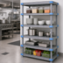 Thumbnail image #3 for Quantum Millenia 5-Shelf Gray Polymer Starter Shelving Unit, 54