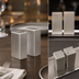 Thumbnail image #3 for Rectangular Stainless Steel Salt and Pepper Shaker Set, 2 oz., Brushed Finish