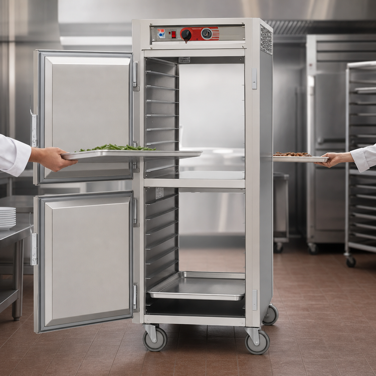 Product image #3 for Metro C5 6 Series Full-Height Pass-Thru Heated Holding Cabinet with Dutch Doors, 17 Sheet Pan / 32 Hotel Pan Capacity