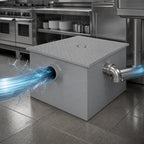 Thumbnail image #3 for Klinger's Trading GT-20 Commercial Grease Interceptor, 10 GPM, 20 lb Capacity, Epoxy-Coated Steel