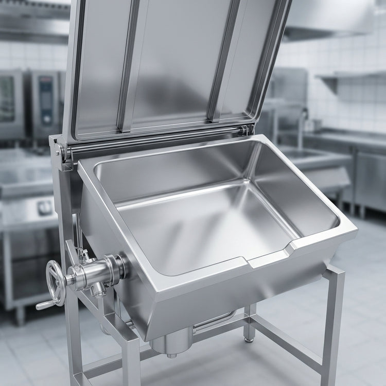 Product image #2 for Legion Combi-Pan DCS28-14 Insulated Direct Steam Tilting Skillet - 42.6 Gallon