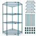 Thumbnail image #3 for Quantum 24 x 42 Inch 4-Shelf Wire Shelving Starter Kit, Green Epoxy Antimicrobial Finish