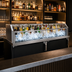 Thumbnail image #3 for Glastender Back Bar Glass Ice Display Unit for Bottled Beverages, 78W x 18D x 9H, Stainless Steel and Glass