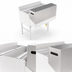 Thumbnail image #3 for John Boos Double 36-Inch Speed Rail Locking Cover, 18/300 Stainless Steel