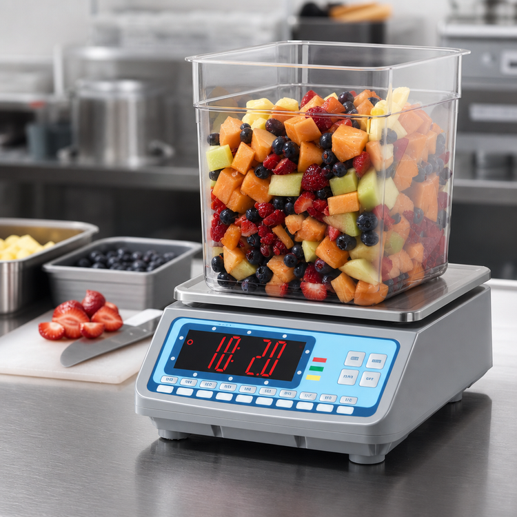 Product image #3 for Edlund Bravo! High Profile Digital Portion and Light Receiving Scale, 30 lb Capacity, Stainless Steel Platform