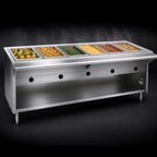 Thumbnail image #3 for Eagle Group Spec-Master HT6CB-240-3 Electric Hot Food Table, 94-1/2"W, 6-Pan Open Well, Thermostatic Controls, Enclosed Base