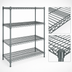 Thumbnail image #4 for Eagle Group Valu-Master 4-Tier Double-Mat Wire Shelving Starter Unit, 36W x 24D x 63H, Gray Epoxy