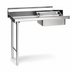 Thumbnail image #3 for Eagle Group 48-Inch Straight Soiled Dishtable with 16/304 Stainless Steel Top, Left-to-Right Operation, and Pre-Rinse Sink