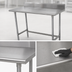 Thumbnail image #3 for Advance Tabco Special Value Series 72-Inch x 36-Inch 16-Gauge 304 Stainless Steel Work Table with 5-Inch Backsplash