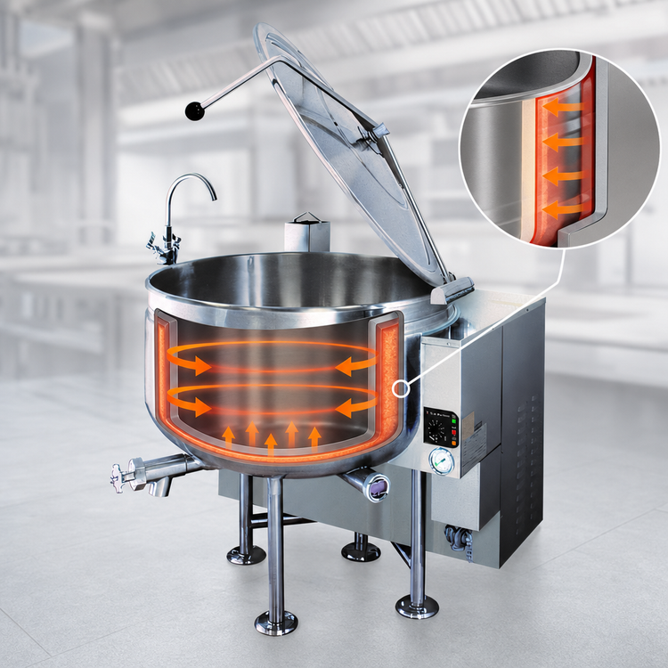 Product image #3 for Cleveland Range Short Series 40-Gallon Natural Gas Steam Jacketed Stationary Kettle