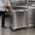 Thumbnail image #3 for Dinex Mobile Stainless Steel Ice Caddy with Sliding Cover, 200-Lb Capacity
