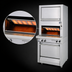 Thumbnail image #3 for Garland Master Series Heavy-Duty Gas Upright Broiler with Single Infrared Deck, Upper Warming Oven, and Standard Oven Base
