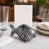 Thumbnail image #4 for American Metalcraft Fish-Shaped Polyresin Whimsical Menu Card Holder