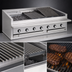 Thumbnail image #3 for Bakers Pride Dante Series L-60RS-R 60-Inch Countertop Gas Radiant Charbroiler with Round Rod Top Grate