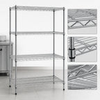 Thumbnail image #3 for Red-i-Pak 4-Tier Wire Shelving Unit, 36W x 18D x 63H, Zinc Finish