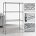 Thumbnail image #3 for Red-i-Pak 4-Tier Wire Shelving Unit, 36W x 18D x 63H, Zinc Finish