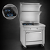 Thumbnail image #3 for Southbend Platinum Heavy Duty 32-Inch Gas Range with 2 Open Burners, 16-Inch Hot Top, and Cabinet Base