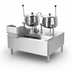 Thumbnail image #3 for Cleveland Range SD1200K612 Stand-Mounted Direct Steam Kettle/Cabinet Assembly with 6-Gallon and 12-Gallon Kettles