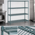 Thumbnail image #3 for Redipak Red-i-Pak 4-Tier Wire Shelving Unit, 36W x 24D x 63H, Stationary, Blue-Green Hybrid Epoxy